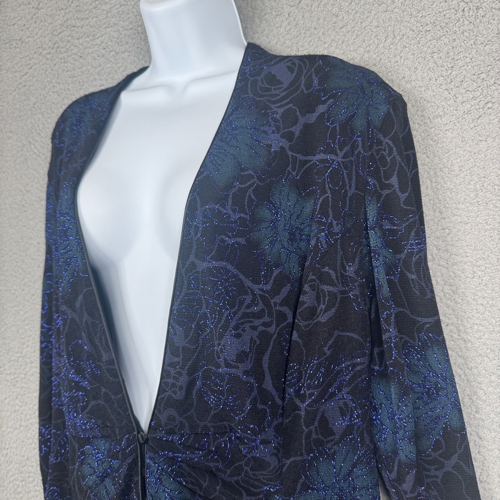 VTG Onyx Nite by Wendye Chiatin Top Womens 2X Glitter Glam Wrap Office Career‎ - Picture 4 of 12